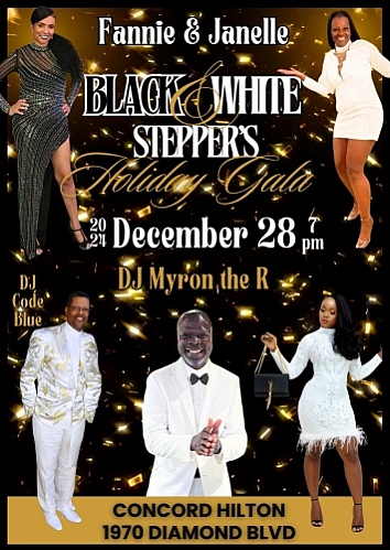 Fannie & Janelle, Black & White Steppers Holiday Gala