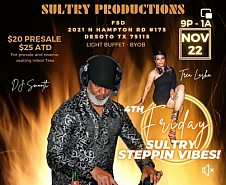 Sultry Productions, 4th Friday Sultry Steppin Vibes